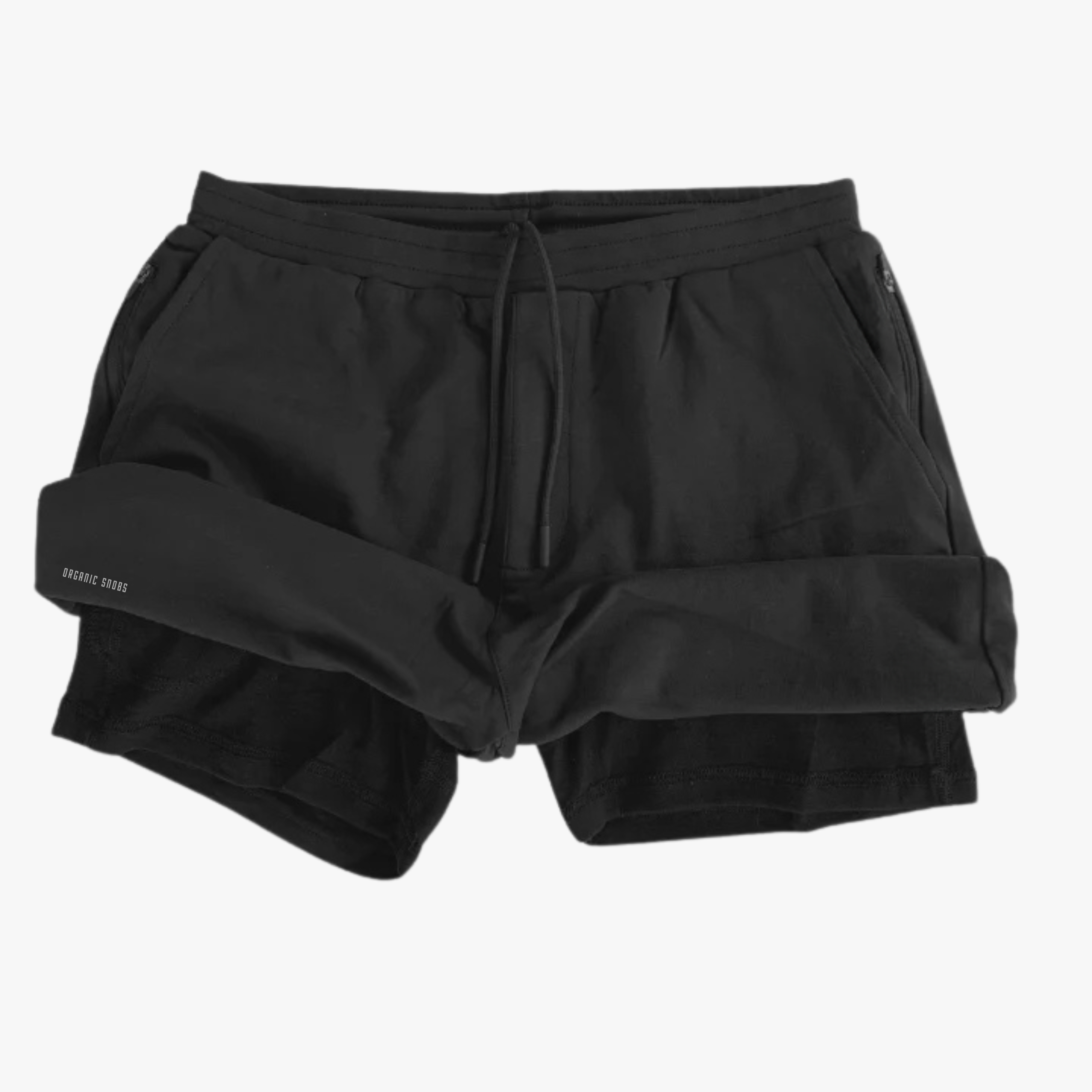 100% Organic Cotton Shorts (100% Merino Wool Liner) / Black